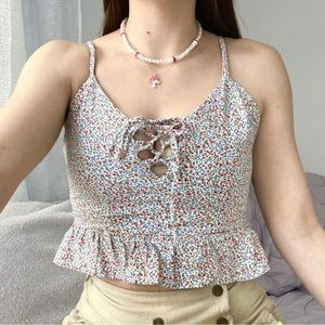 Floral forever 21 crop top